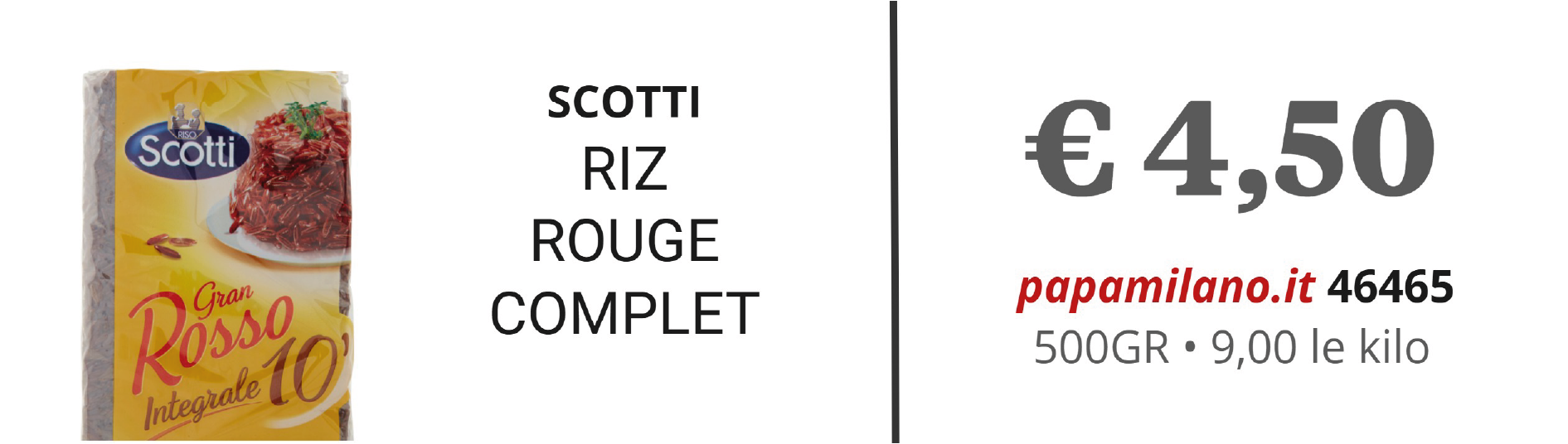 SCOTTI RIZ ROUGE COMPLET